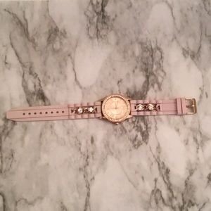 Pink and rose gold watch